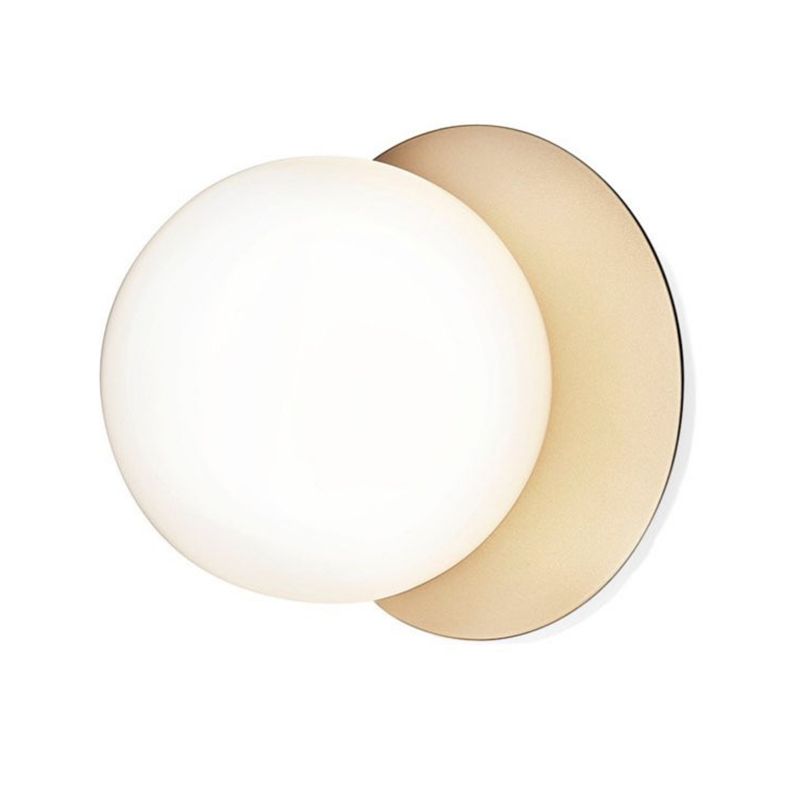 Moderne witte glazen wand sconce metalen lichte kamer binnen slaapkamerverlichting