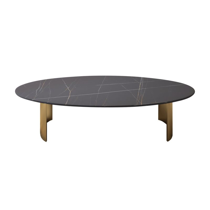 Glam Sled Cocktail Table Oval Coffee Coffee Cocktail Table for Living Room