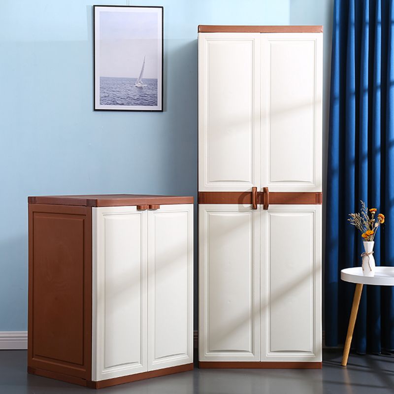 Modern Adjustable Shelves Wardrobe Armoire Freestanding Plastic Wardrobe