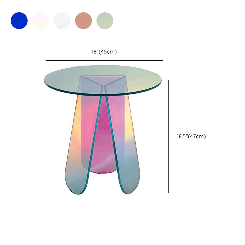 Luxurious Acrylic Side Table Round/Oval Side End Snack Table
