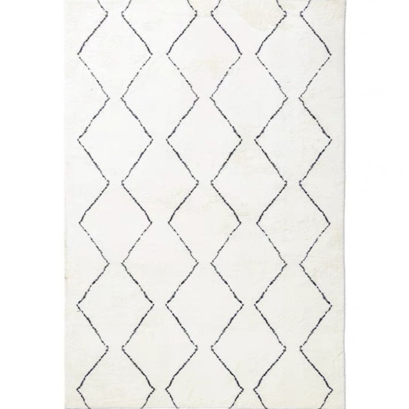 Stylish Area Carpet Trendy Zebra Print Indoor Rug Polyester Stain Resistant Carpet for Home Decor