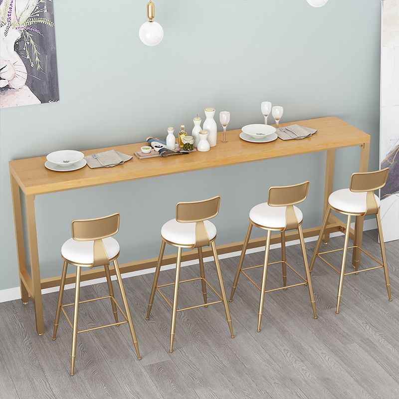 1/5 Pieces Bar Stool and Table Set Solid Wood Pub Dining Set