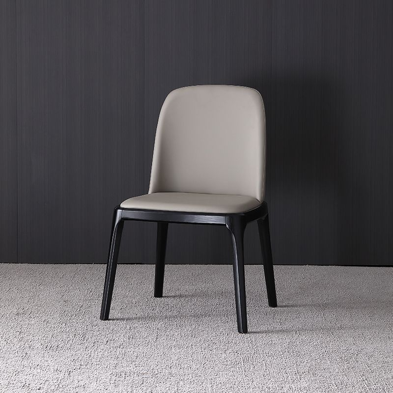 Modern Dining Room Side Chairs Ash Wood Armless Chairs for Home