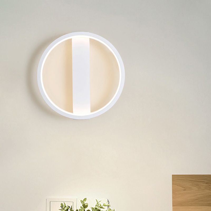 Simple Style LED Wall Sconce With Acrylic Shade White Round/Square Wall Mounted Light in Warm/White Light