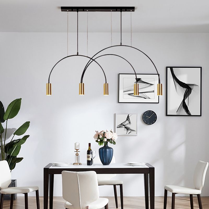 Luz de colgante de estilo moderno Cilíndrica Candelier Light para comedor