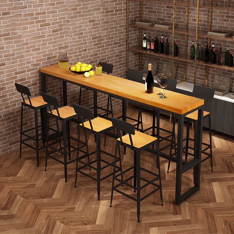 Solid Wood Bar Table Bar Height Contemporary Bar Height Pub Table for Indoor