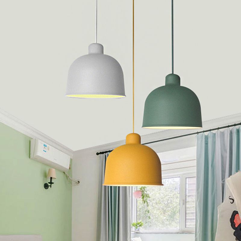 Metallschüssel Form Pendellicht Leichter Esszimmer 1 Kopf Makkaronstil Hanging Lampe