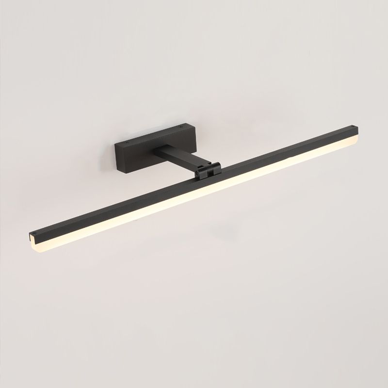 Metal Linear Shape Mirror Wall Light Modern Style 1 Light Mirror Wall Mount Light