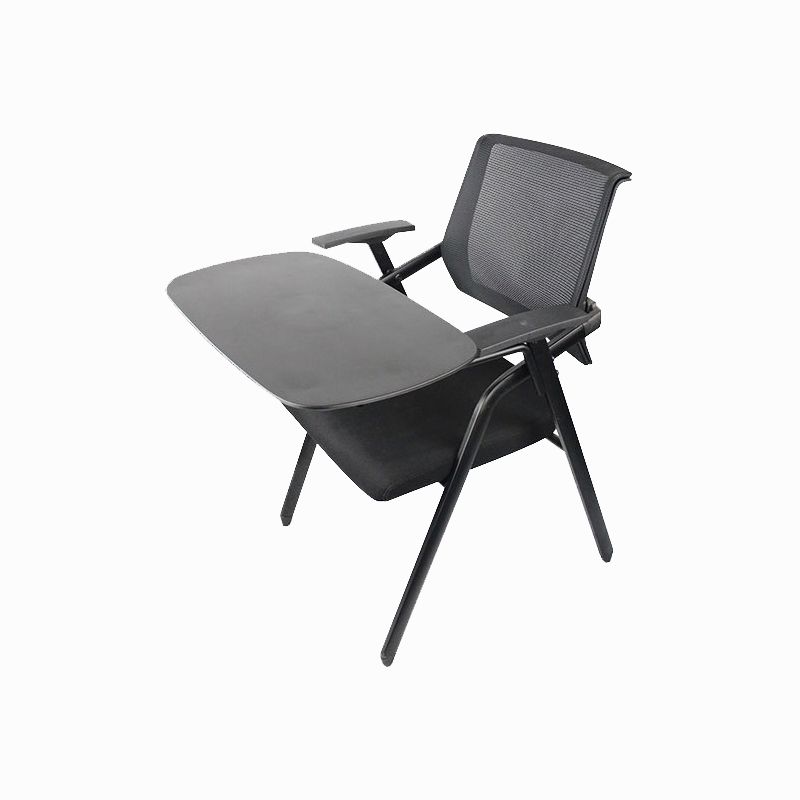 Mid Back Conference Chair with Fixed Arms Modern Office Chair with Metal Frame