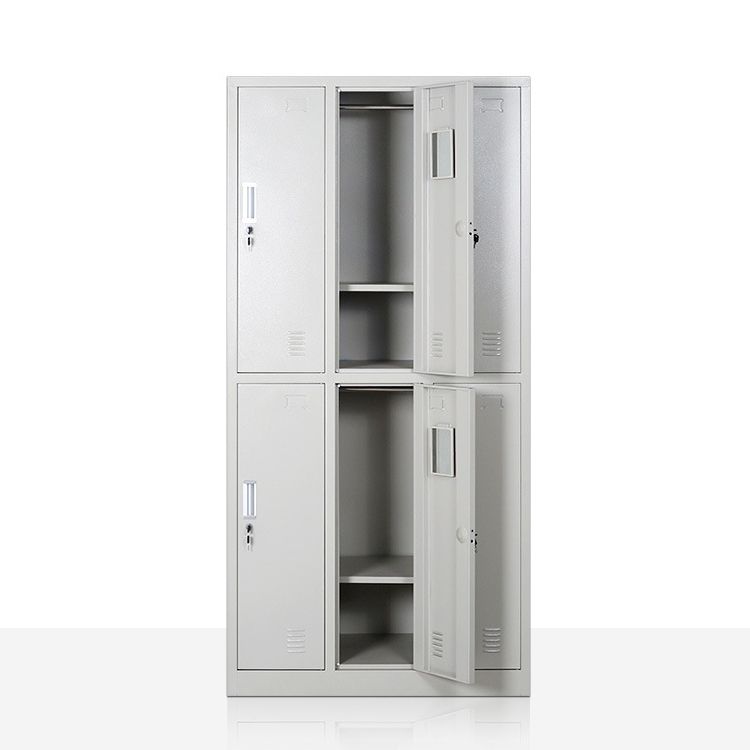 Metal Wardrobe Cabinet Contemporary Grey Wardrobe Armoire for Home