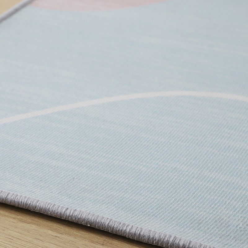 Lichtroze minimalistisch tapijten Polyester grafisch vloerkleed niet-slip achterste tapijt voor woningdecoratie