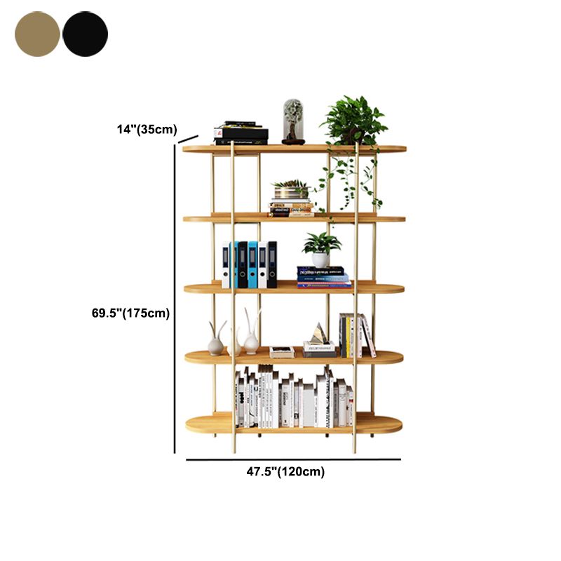 Etagere Bookcase Scandinavian Open Back Bookshelf with Shelves