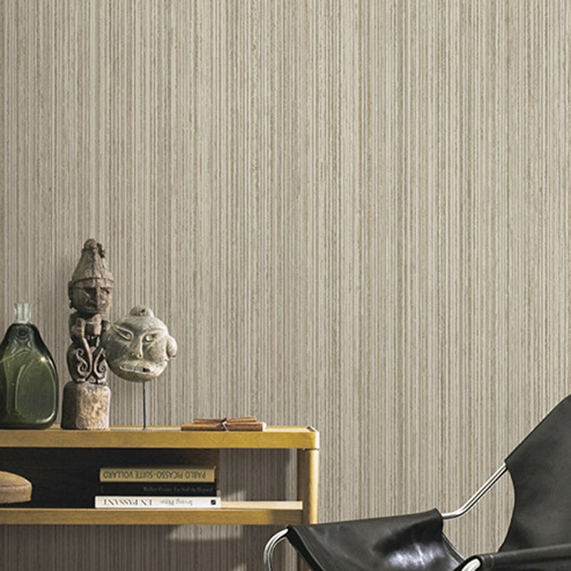 Water-Resistant Latitudinal Stripe Wallpaper Non-Woven Fabric Modern Wall Covering for Dining Room