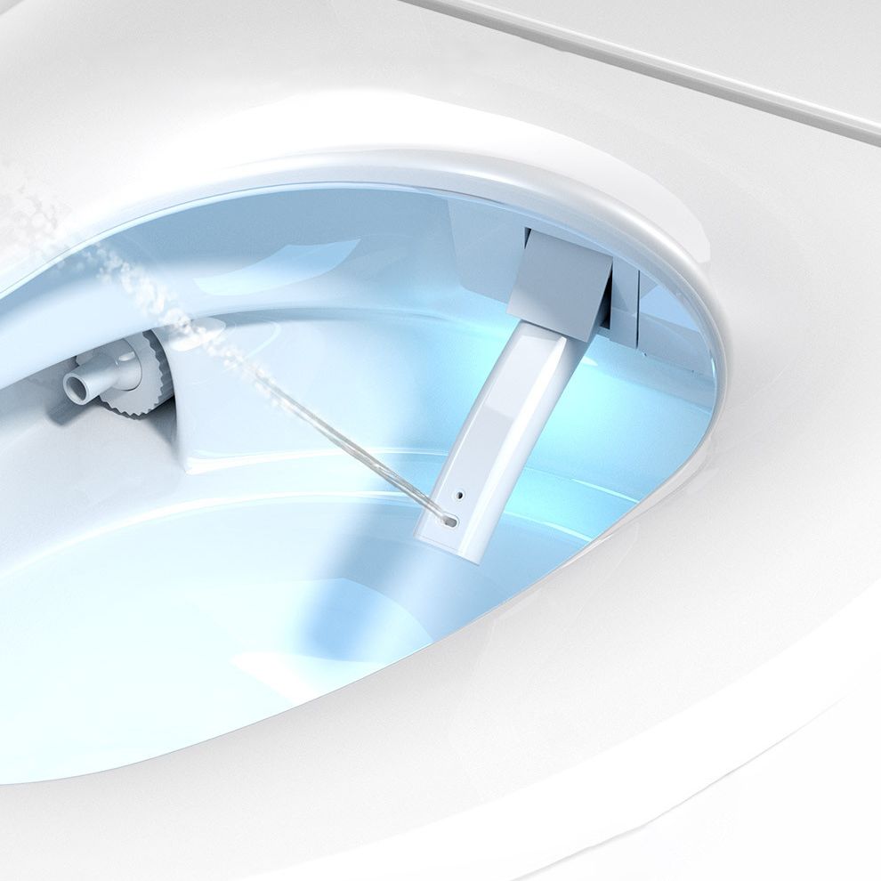 Modern Siphon Jet One Piece Toilet Bowl White Heated Seat Urine Toilet with Toilet Seat