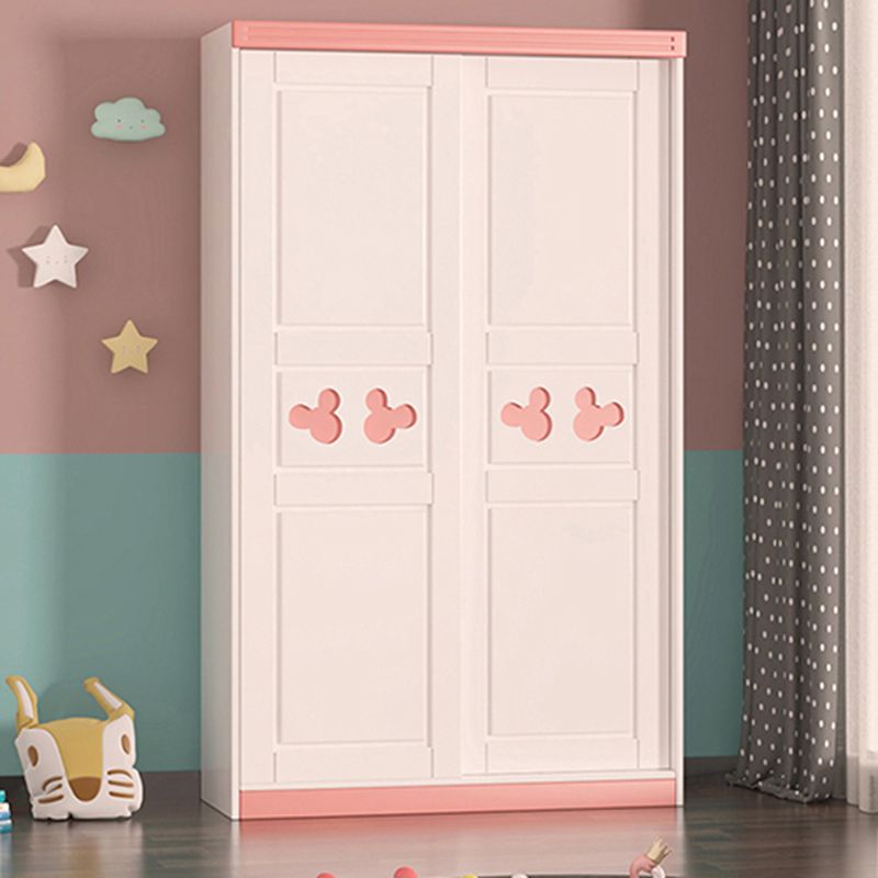 Pink and Blue Dress Up Unit Manufactured Wood Hanging Clothes Rack