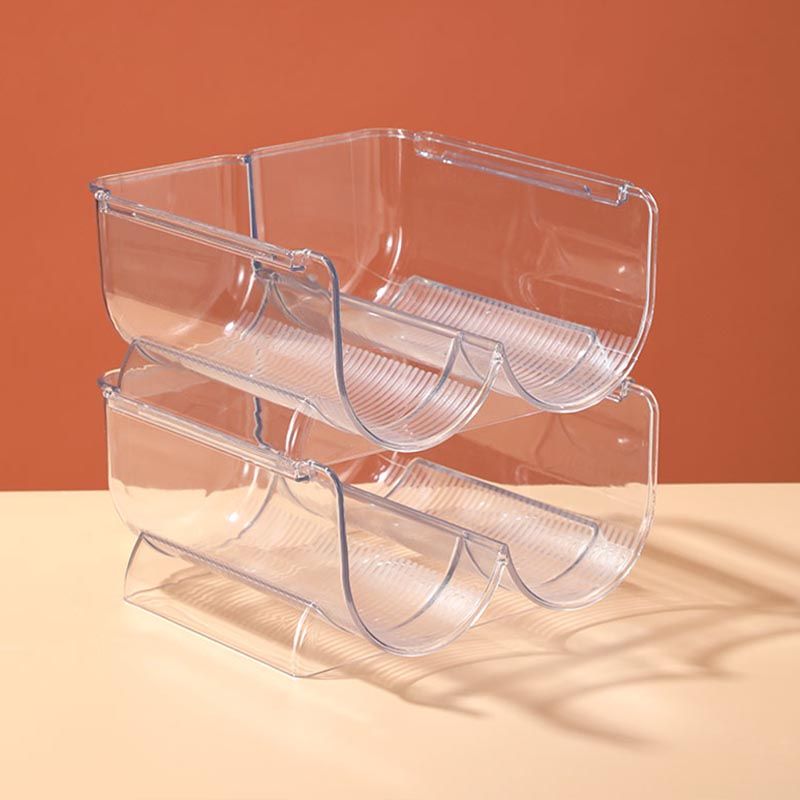 Modern Acrylic Wine Rack Bottle Tabletop Or Countertop Free-Stand Bottle Holder in Clear