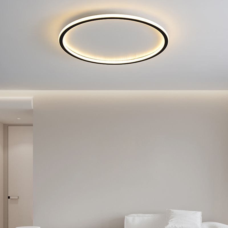 Plafonnier LED moderne et simple de forme ronde, luminaire décoratif d'intérieur, idéal pour une chambre à coucher
