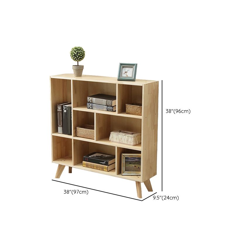 Standard Wooden Bookcase Modern Natural Bookshelf with Shelves