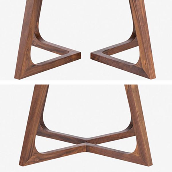 Modern Pine Wood Dining Table for Restaurant Round Table with Double Pedestal