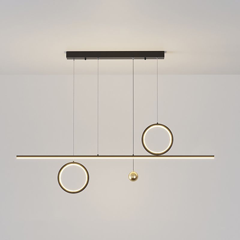 3 Light Geometric Island Lights Contemporary Island Lighting Metal Island Ceiling Light