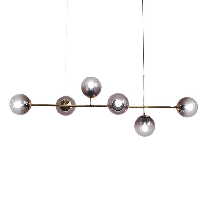 Accesorio de lámpara de araña de comedor de estilo moderno comedor de cocina sombra de vidrio luz colgante