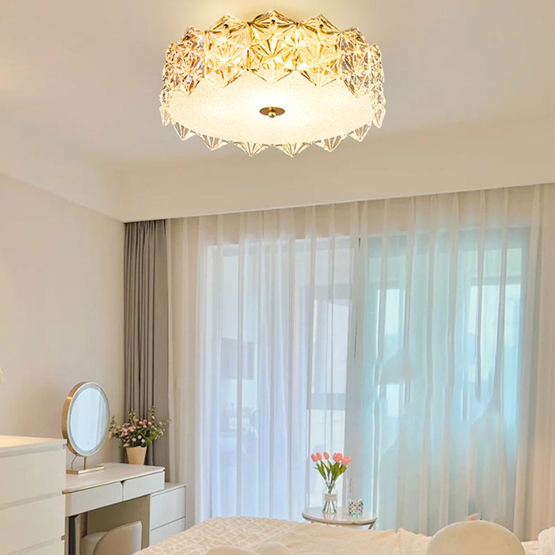 Nordic Glass Ceiling Light Creative Flush Mount Ceiling Light Fixture for Bedroom