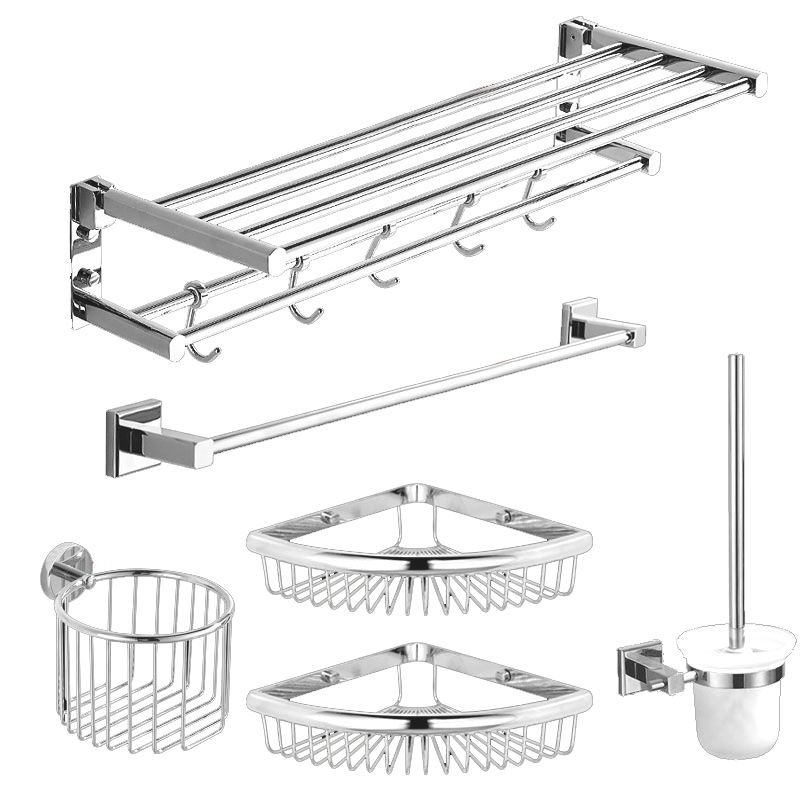 Traditional Brass Bathroom Accessory Set Polished Metal Bathroom Hardware