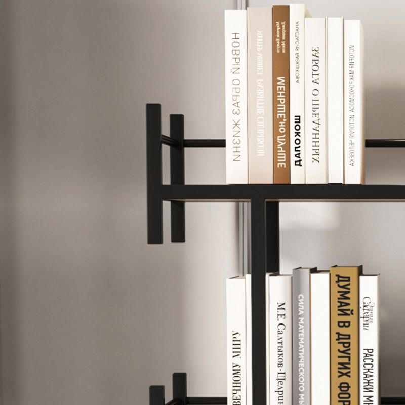 Open Back Metal Bookshelf Scandinavian Style Bookcase for Home Office Study Room