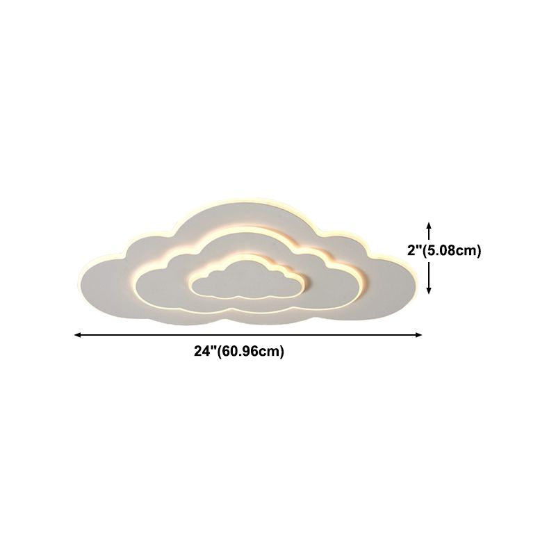 Modern Cloud Shape Ceiling Mount Light Fixture 3 Lights Ceiling Mounted Light
