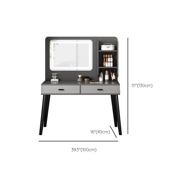 Modern 15.7" Wide Make-up Vanity with Drawer Modern Style Wooden Makeup Table