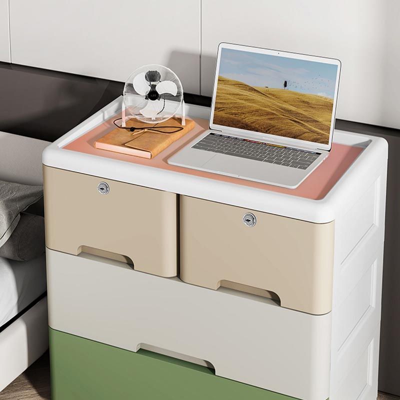 Plastic Home Non-Hanging Armoire Contemporary Style Storage Cabinet