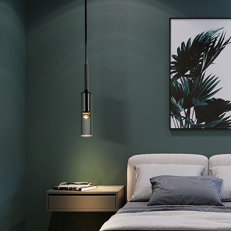 Funzione di illuminazione sospesa cilindro moderno illuminazione a sospensione per sala da pranzo