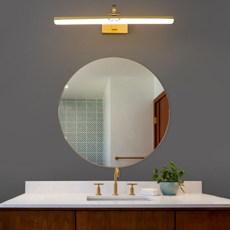 Simple Style Brass LED Lamp Vanity Sconce Lights for Bathroom Powder Room