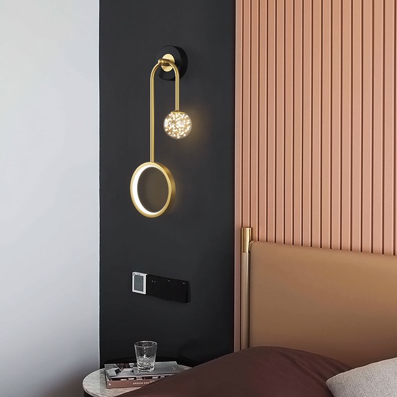Minimaliste moderne SPHICAL MUR MUR MURD LIGHT ARRICHE 2 LIGNES ÉCLAINEMENT DE MURS ÉCLAINE POUR LA CHAMBRE