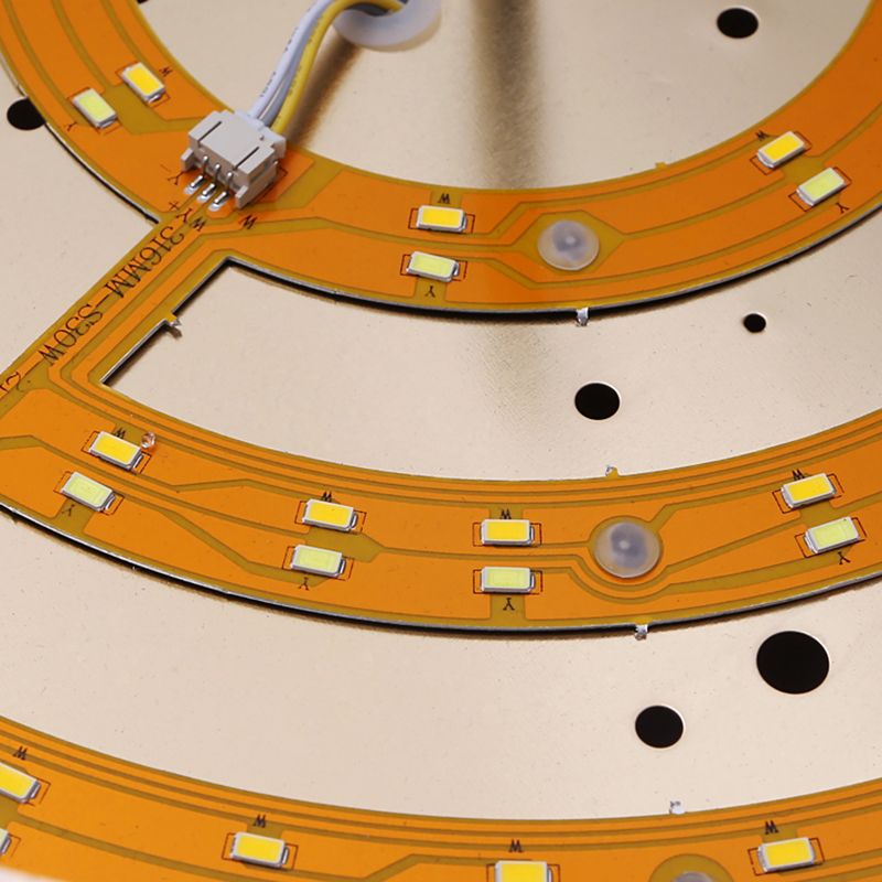 Crystal Gold LED Ceiling Light in Modern Luxury Style Wrought Iron Flush Mount with Glass Shade