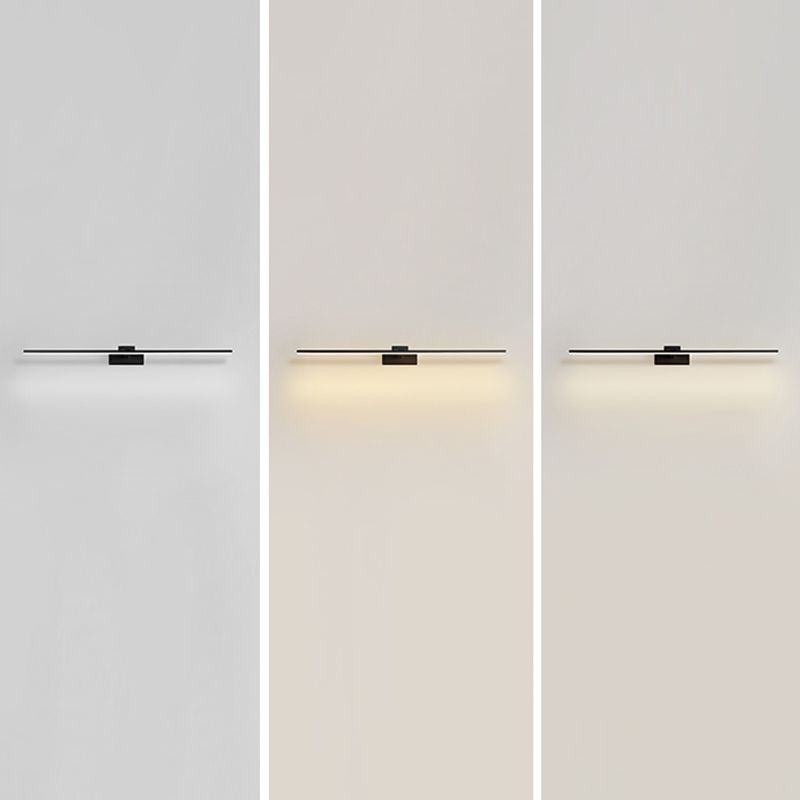 Moderno stile minimalista a parete lineare a parete vanità luci in alluminio sconde murale per bagno per bagno