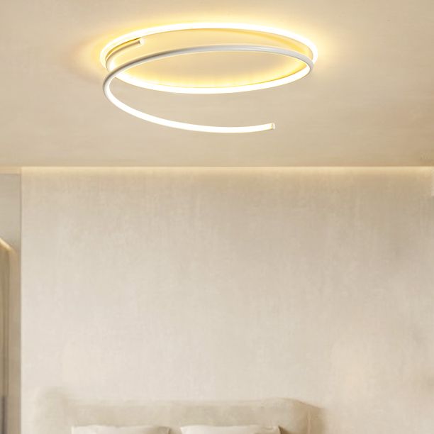 Lineare Form Deckenbefestigungen Moderne Stil Metall 2 Light Deckenbefestigungen Montiert
