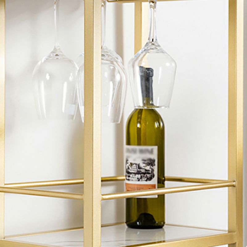 Stone Indoor Glam Bar Dining Table Iron Double Pedestal Bistro Table with Drawer