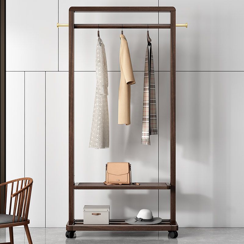 Contemporary Style Coat Hanger Solid Rubberwood Hooks Design Coat Rack for Living Room