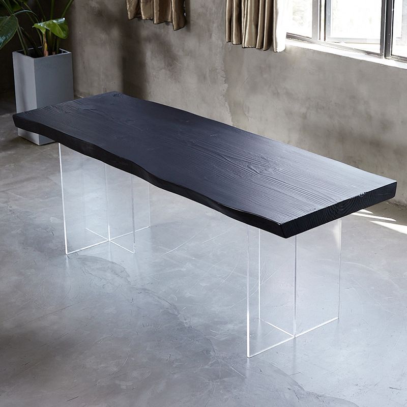 Modern Black in Pine Dining Table Specialty Dining Table for Kitchen