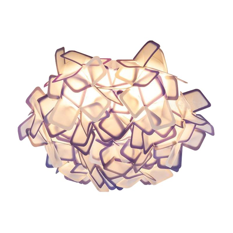 Blossoming Flower Acrylic Flush Mount Contemporary Led White/Black/Blue Flush Ceiling Light Fixture