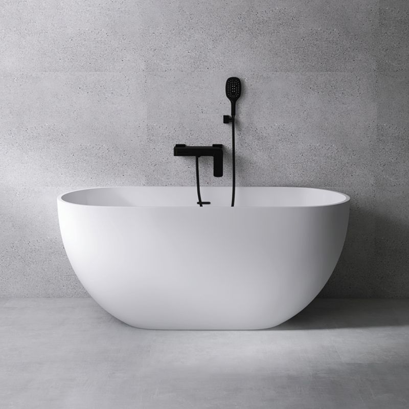 Acrylic Oval Soaking Bath White Freestanding Bath Tub for Bathroom