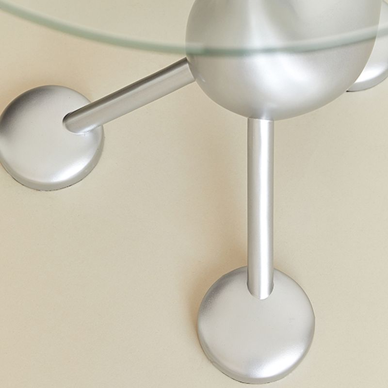 21" Wide Contemporary Corner Table Glass Clear Accent Side Table