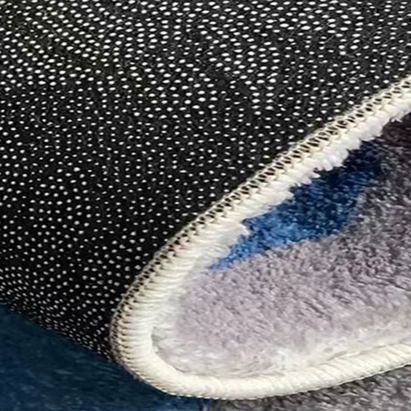 Dark Grey Simple Carpet Polyester Check Pattern Carpet Washable Carpet for Living Room