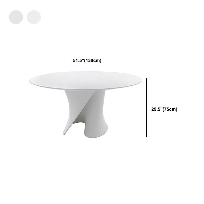 Modern Style Round Wood/Slate Table with Abstract Base Coffee Table