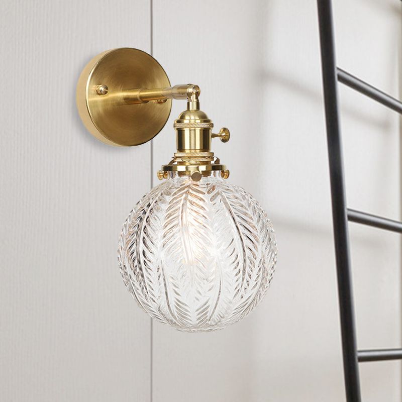 Geometrische/Globus/Pentagramm Wandleuchte zeitgenössische prismatische Glas 1 Lampen -Messing -Wandhalterung Leuchte