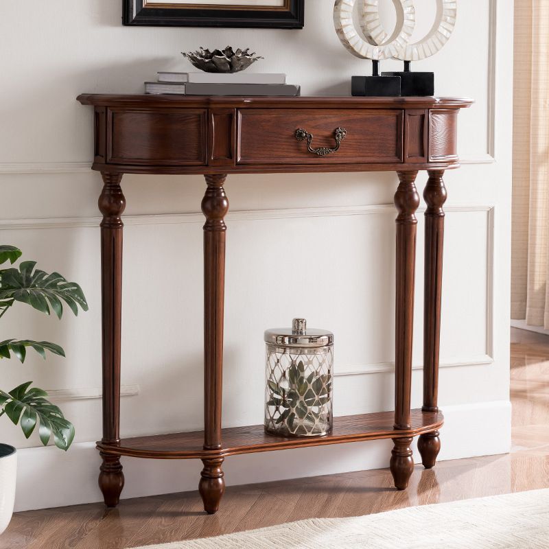 Victorian Wood Console Table Free Form Console Sofa Table for Hall