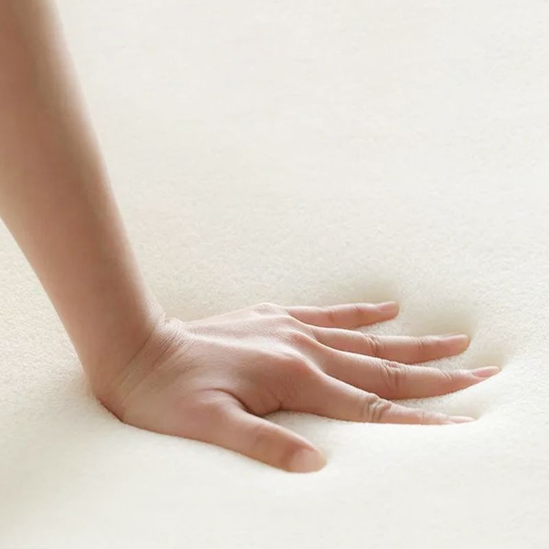 Modern Pouf Ottoman PU Leather Upholstered Solid Color Round Ottoman