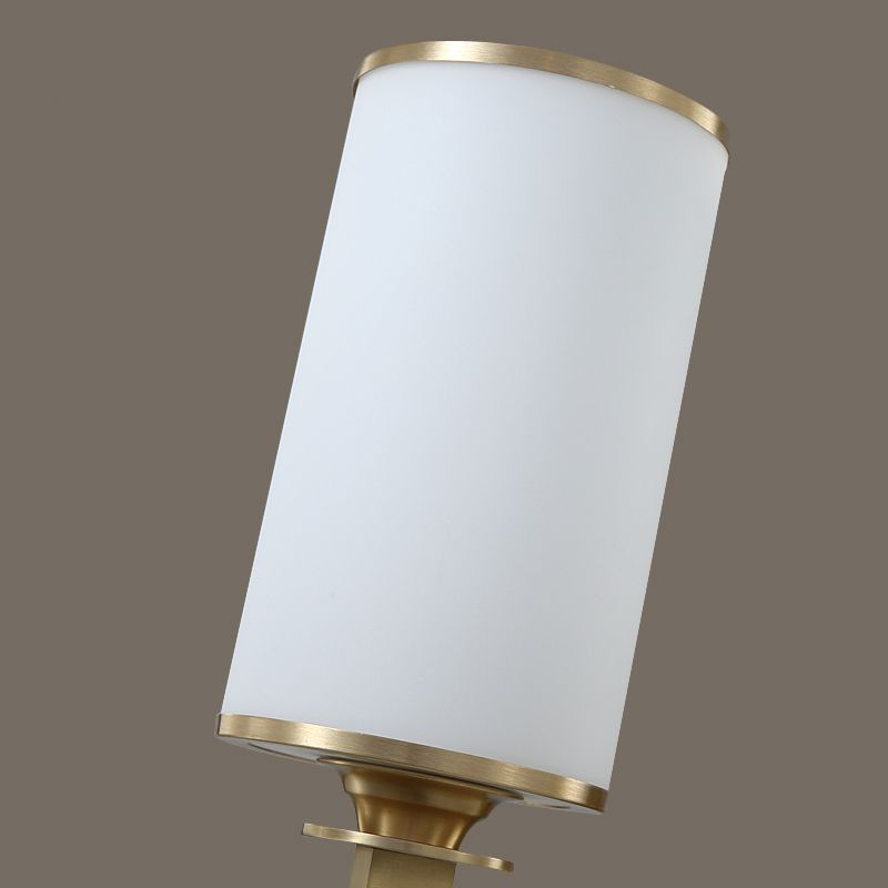 Moderno de estilo simple de estilo medio cilindro Medina de pared y vidrio 1 apliques de luz