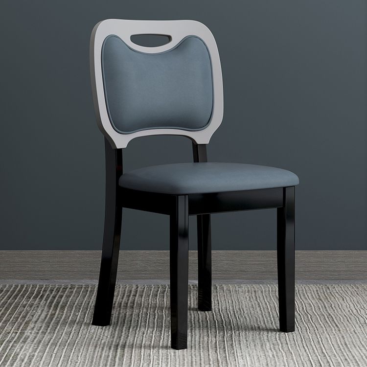 Scandinavian Home Side Chair Open Back Wood Upholstered Dining Room Chair (Set of 2)